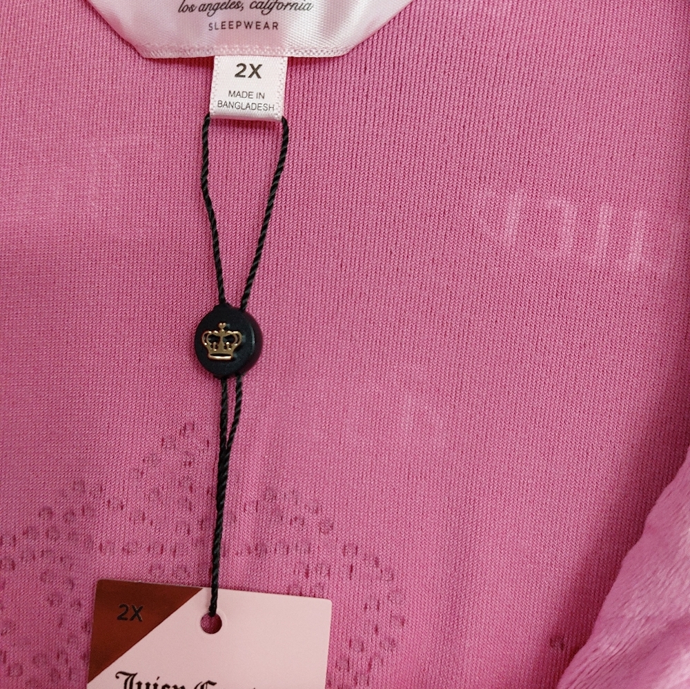 Juicy Couture Knit Velour Pajama Set Juicy Pink NWT - Picture 2 of 5